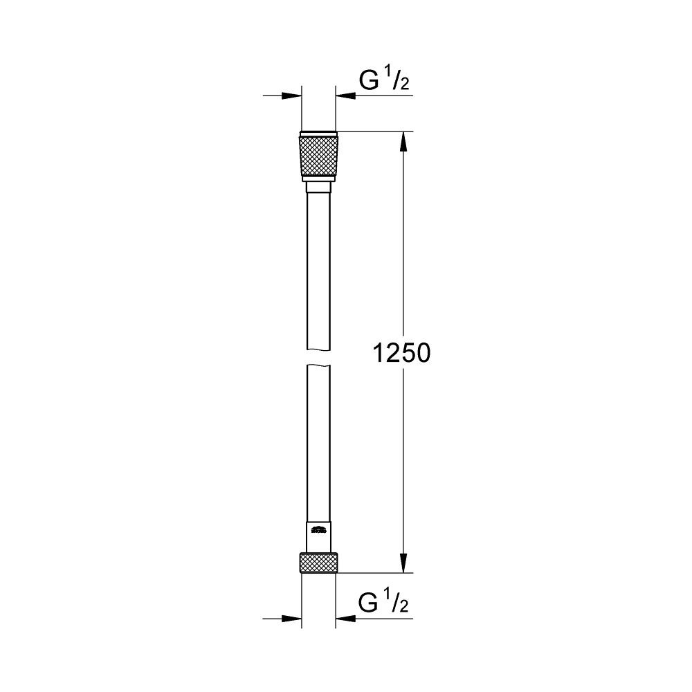 Furtun dus Grohe Silverflex 125 cm antracit periat Hard Graphite [2]