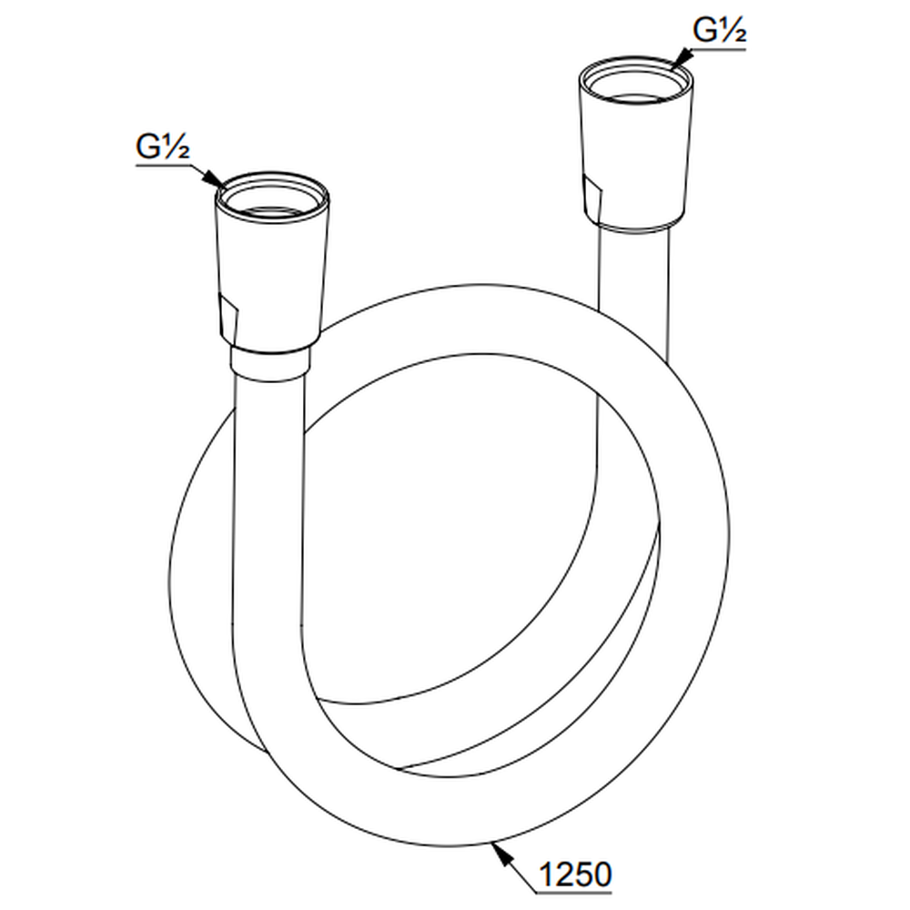 Furtun dus Kludi Suparaflex 125 cm crom lucios [2]
