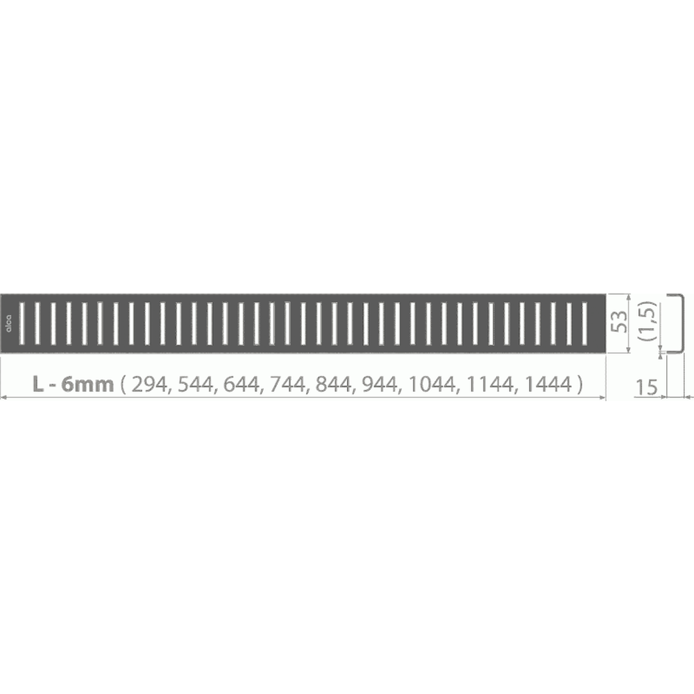 Capac pentru rigola dus din otel inoxidabil negru mat 750 mm Alcadrain PURE-750BLACK [2]