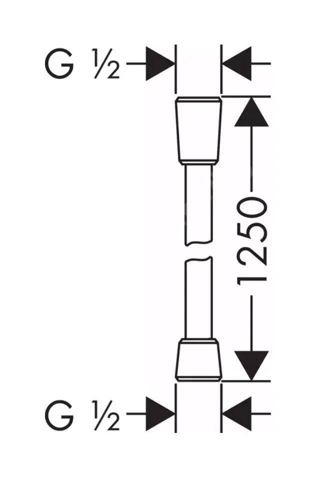 Furtun de duș 125 cm, bronz periat 28272140 Hansgrohe [2]