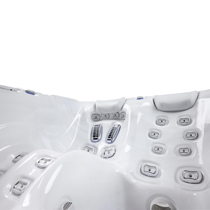 Minipiscina jacuzzi 3 persoane, alb-lucios, 32 jeturi hidromasaj, WiFi, sistem audio, 160 x 215 cm, Wellis Teide Life Deluxe [13]