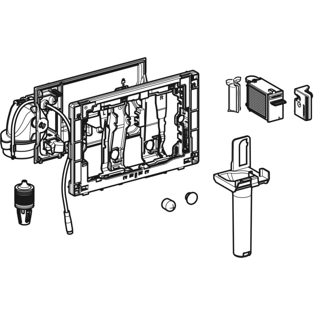 Modul Geberit DuoFresh actionare automata si insertie cartuse odorizante pentru rezervor incastrat Sigma 8 cm, antracit [6]