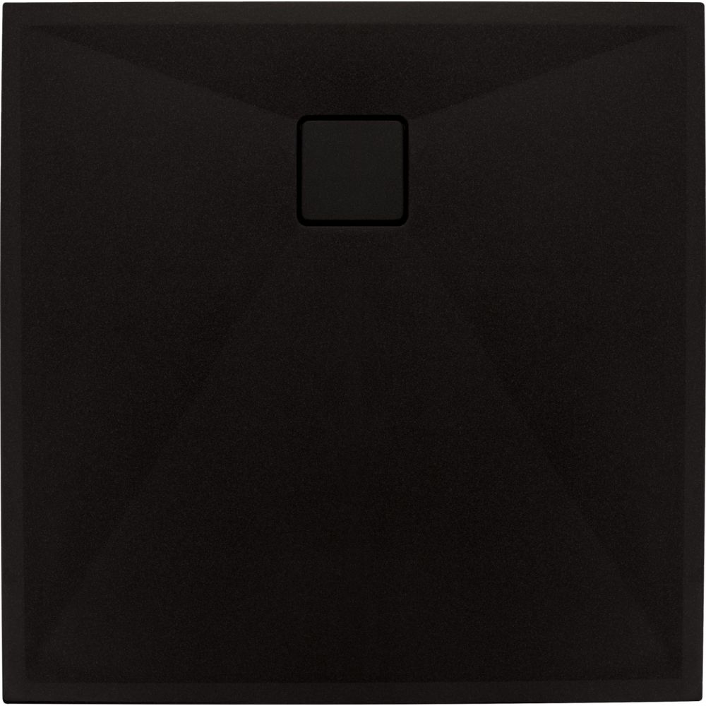 Cadita dus compozit slim patrata neagra 90x90 cm Deante, Correo Square [2]