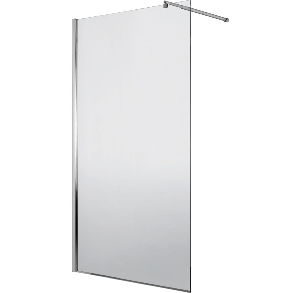 Set paravan dus walk-in 90x200 cm sticla securizata crom Deante Abelia, cu bara, furtun, para dus cu 6 functii Deante Boro si baterie dus, Cersanit Suaro [2]