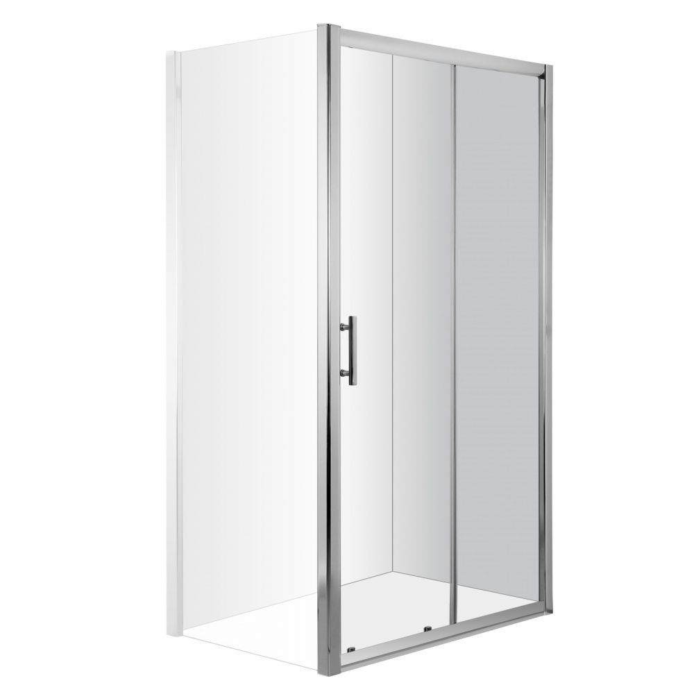Cabina dus dreptunghiulara 110x90 cm, cu perete fix si usa glisanta, 6 mm grosime, Cynia, Deante [2]