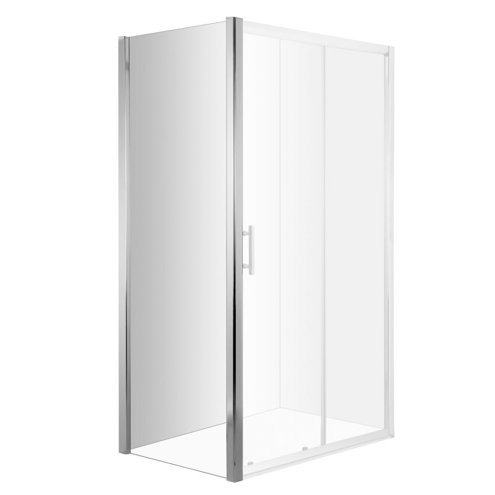 Cabina dus dreptunghiulara 110x90 cm, cu perete fix si usa glisanta, 6 mm grosime, Cynia, Deante [3]