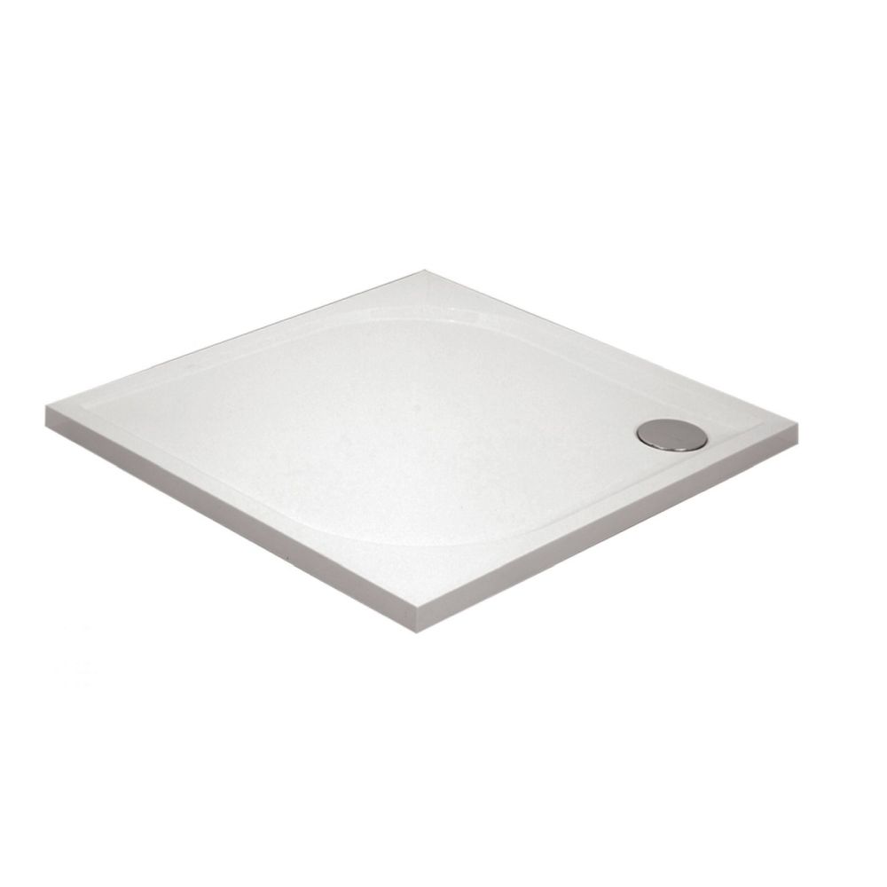Cadita dus slim patrata 80x80 cm alba Deante, Cubic [2]