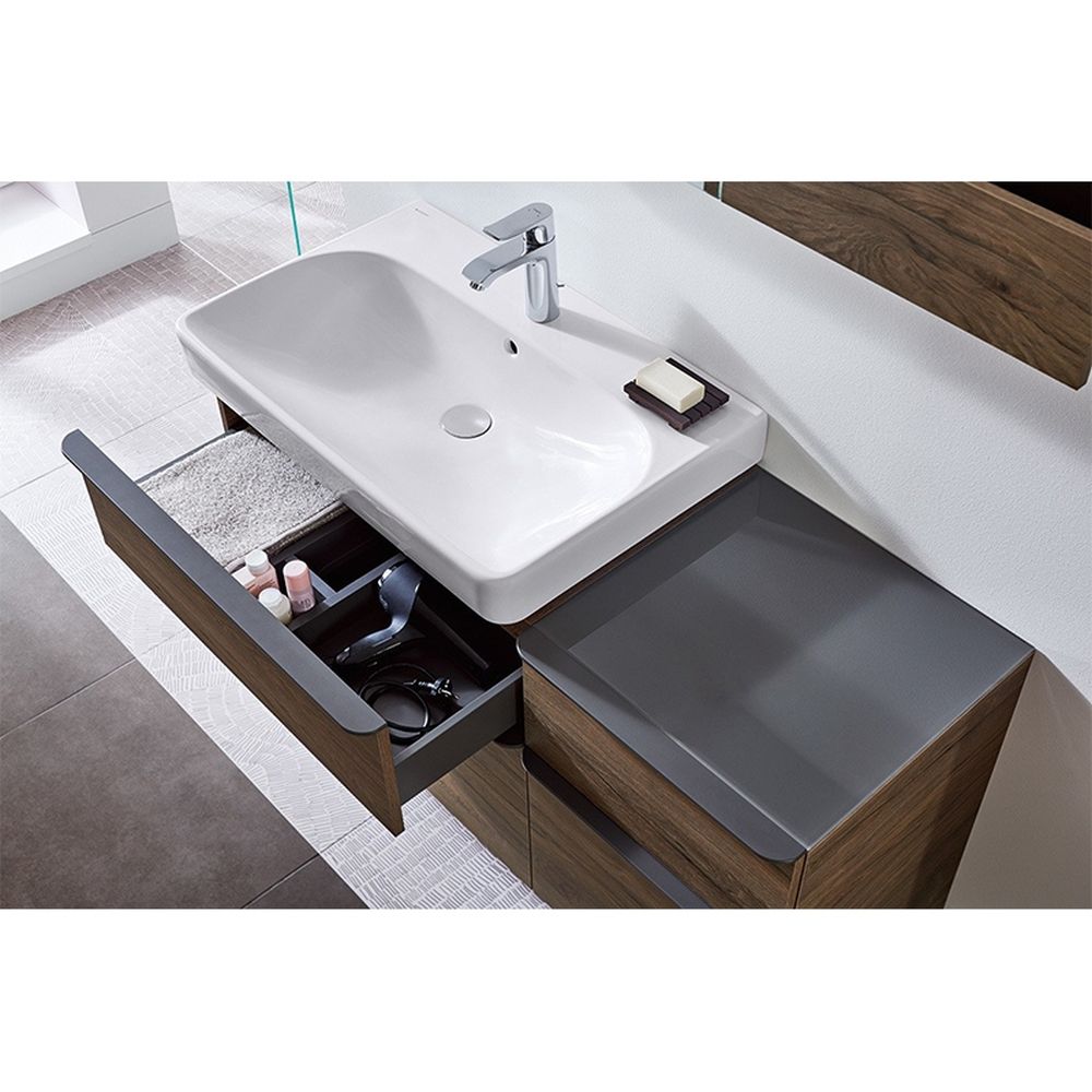 Lavoar baie suspendat alb 60 cm, dreptunghiular, Geberit Smyle Square [3]