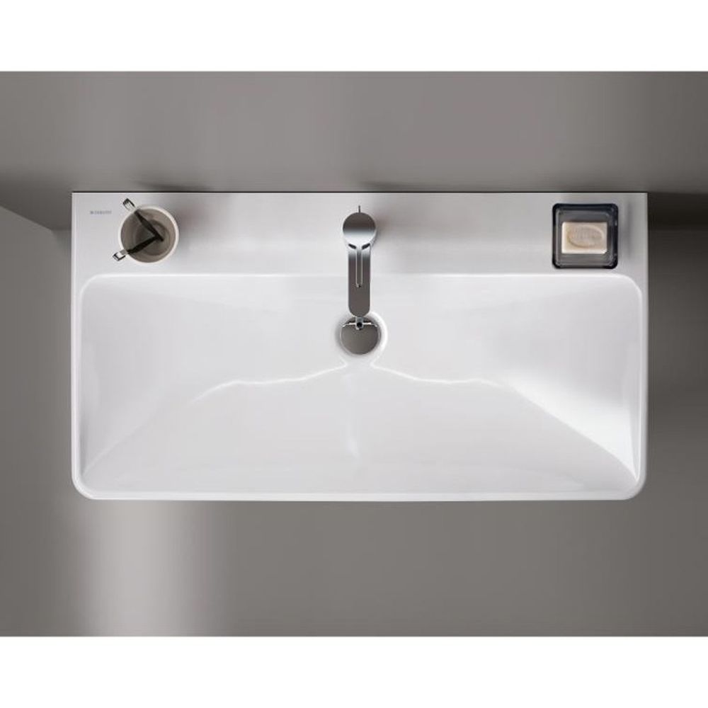 Lavoar baie suspendat alb 60 cm, dreptunghiular, Geberit Smyle Square [2]