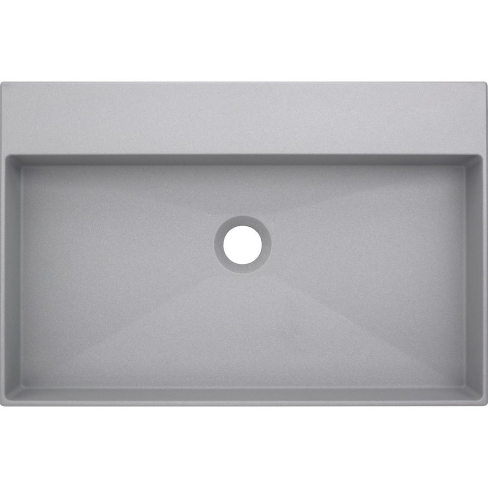 Lavoar pe blat gri mat din compozit 60 cm, dreptunghiular, Deante Correo [2]