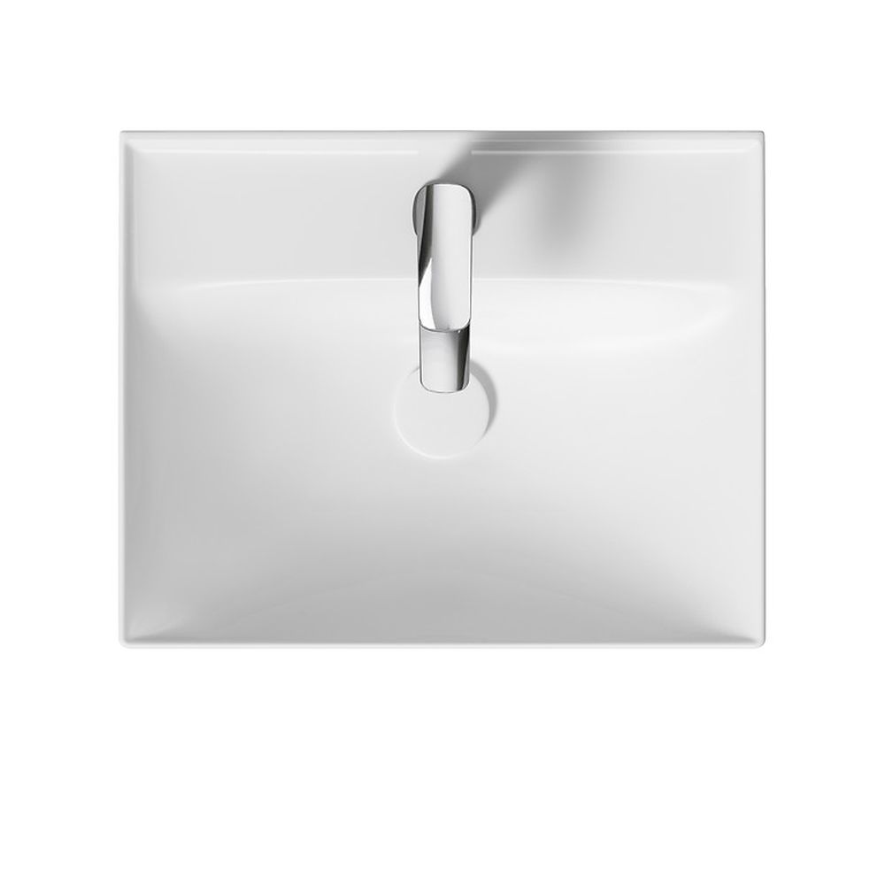 Lavoar suspendat alb 50 cm, dreptunghiular, Cersanit Larga [2]