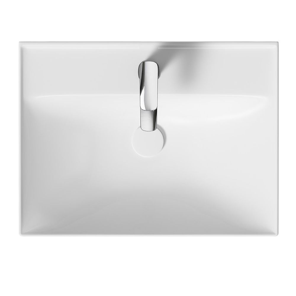 Lavoar suspendat alb 60 cm, dreptunghiular, Cersanit Larga [2]