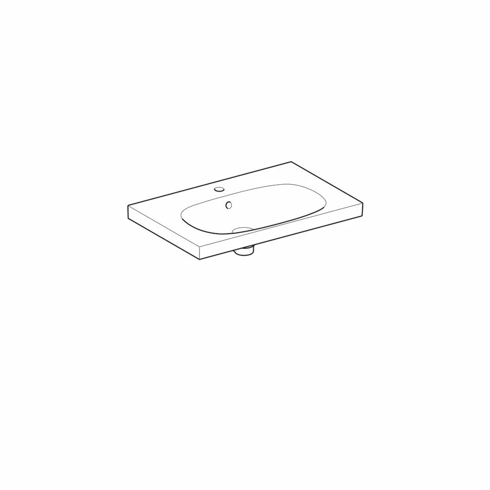 Lavoar baie incastrat alb 75 cm Geberit Acanto [2]