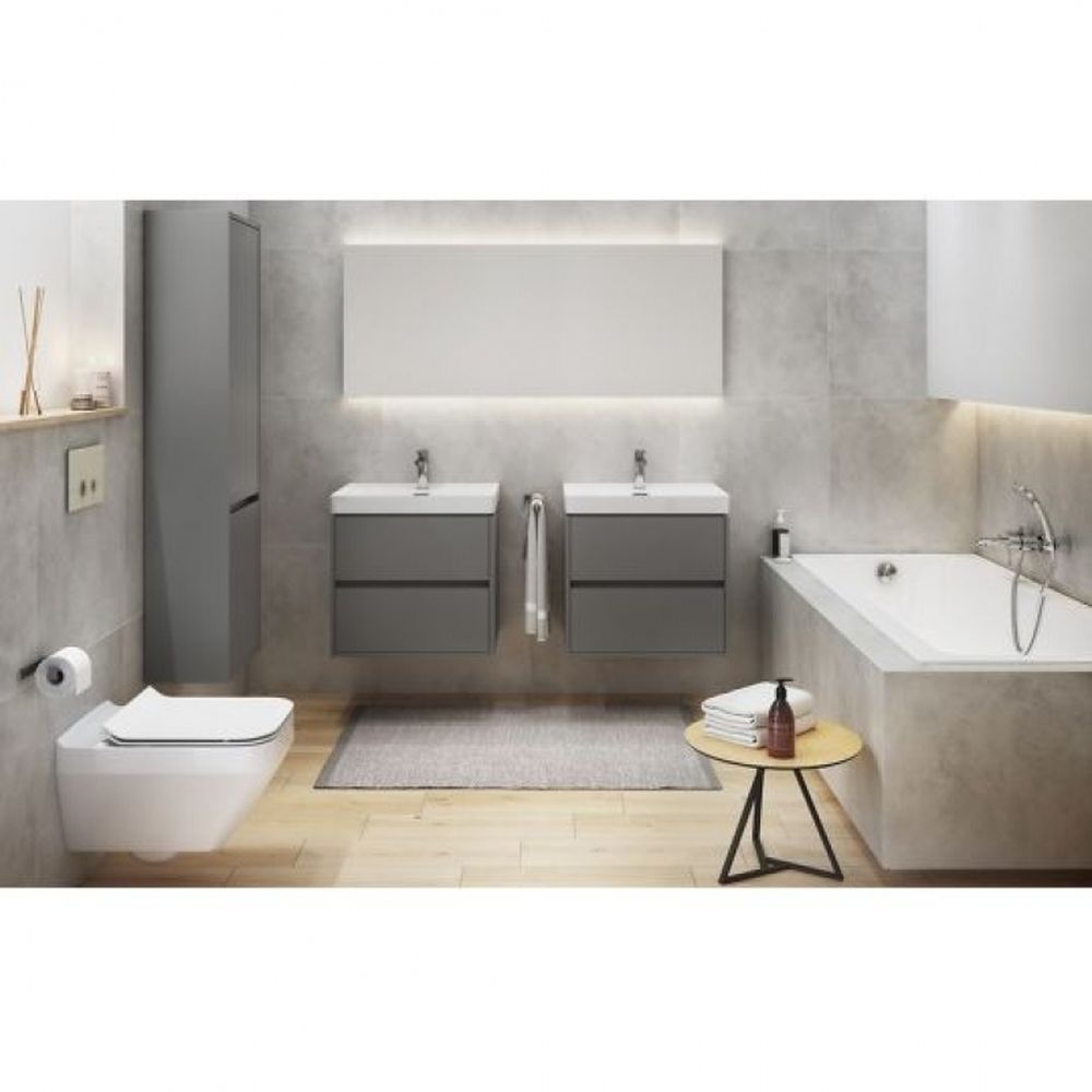 Lavoar baie incastrat alb 50 cm Cersanit Crea [5]