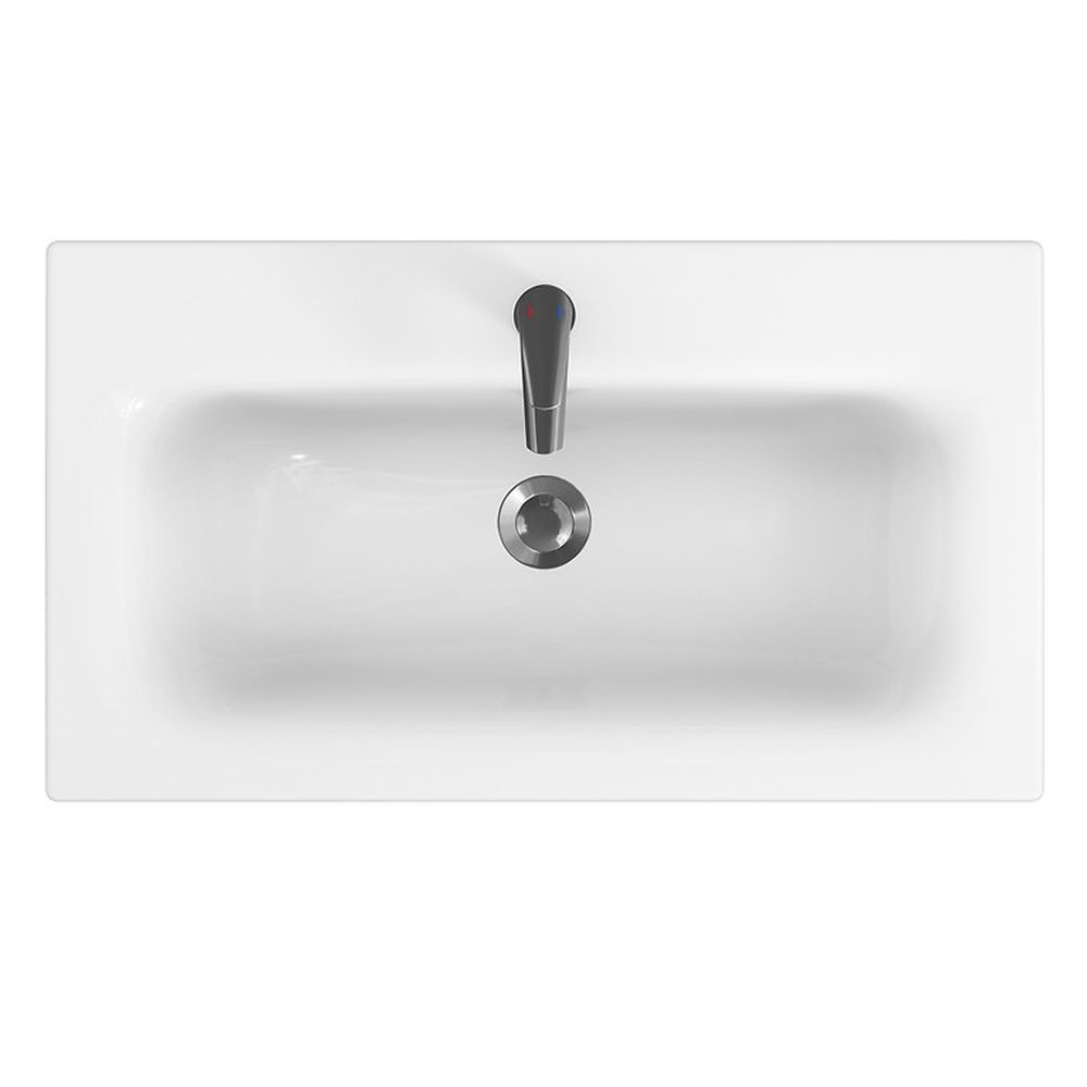 Lavoar incastrat alb 80 cm, dreptunghiular, Cersanit Moduo [2]