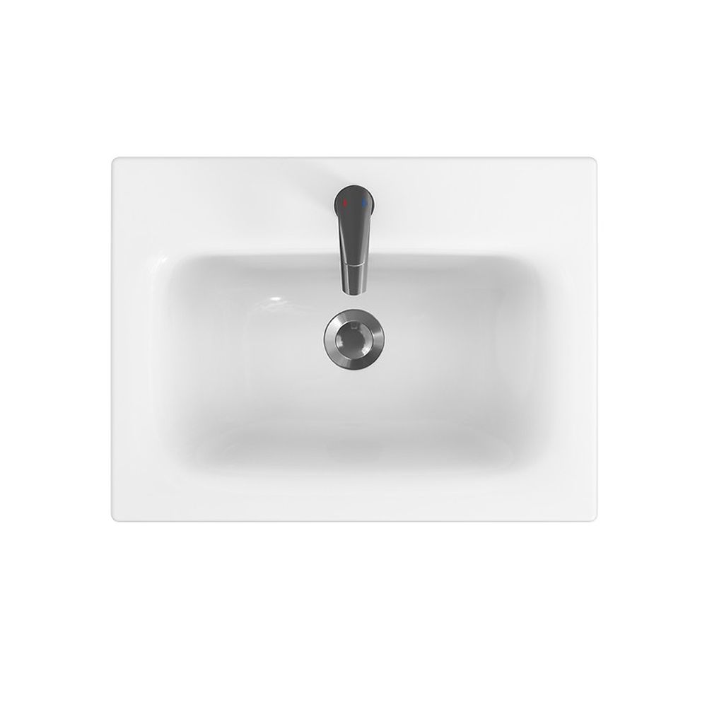 Lavoar incastrat alb 60 cm, dreptunghiular, Cersanit Moduo [2]