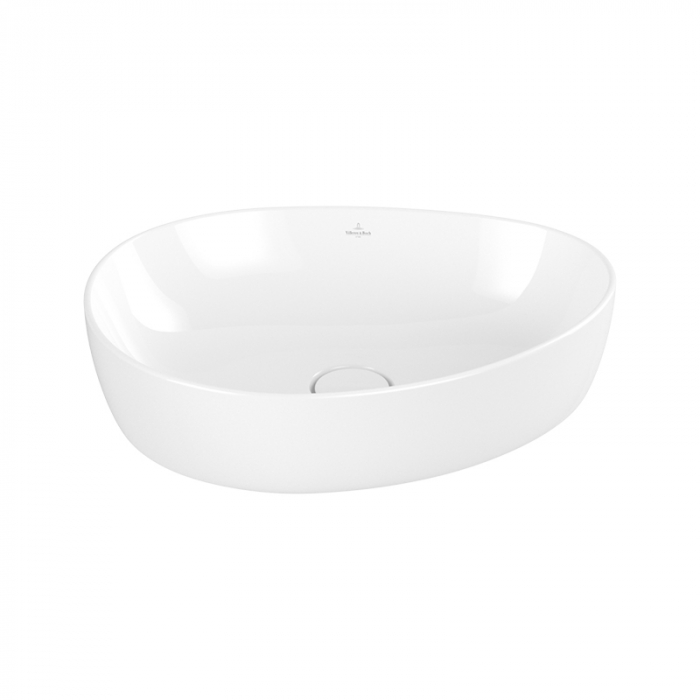 Lavoar baie pe blat 51 cm, alp alpin, asimetric, Villeroy  Boch Antao