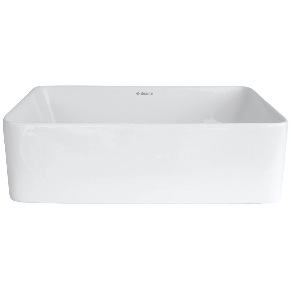 Lavoar baie pe blat alb 40 cm, dreptunghiular, Deante Jasmin [2]