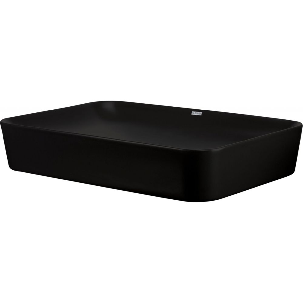 Lavoar pe blat negru mat 60 cm, dreptunghiular, Deante Tess [2]