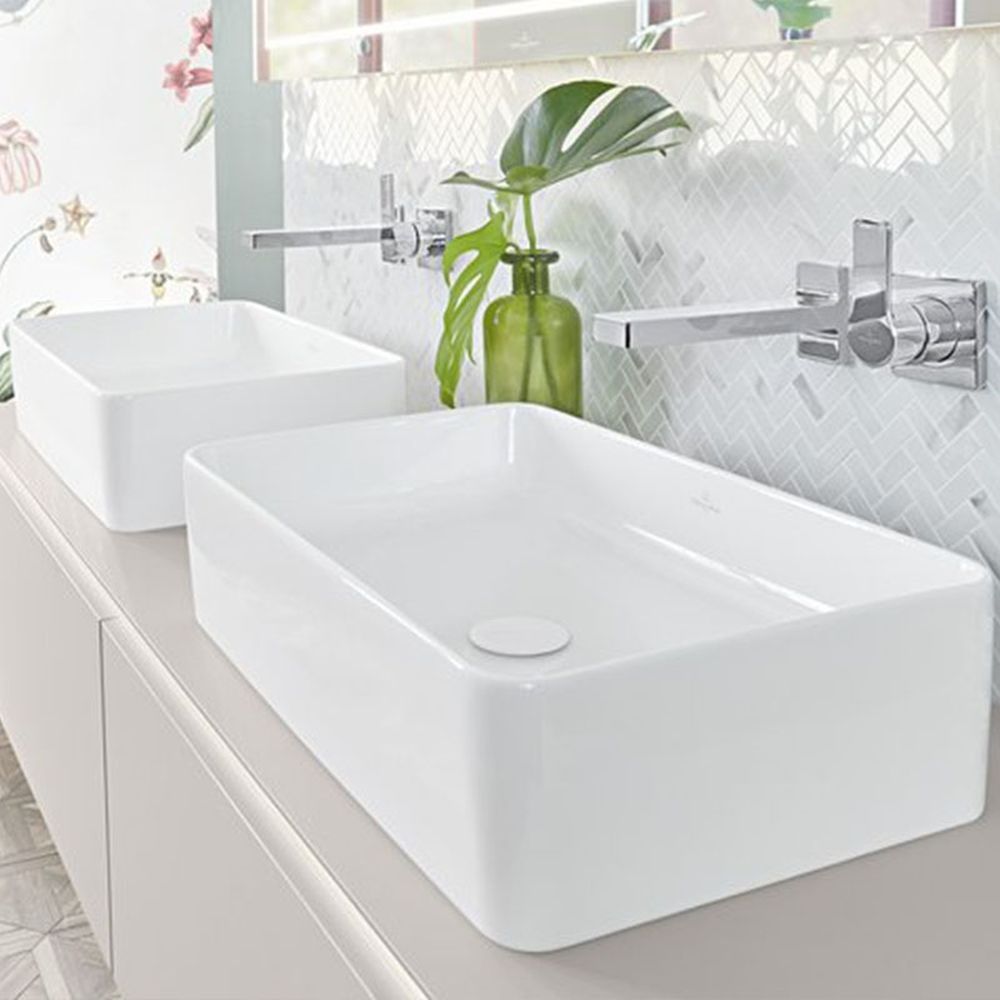 Lavoar baie pe blat alb 56 cm, dreptunghiular, Villeroy & Boch, Collaro [3]