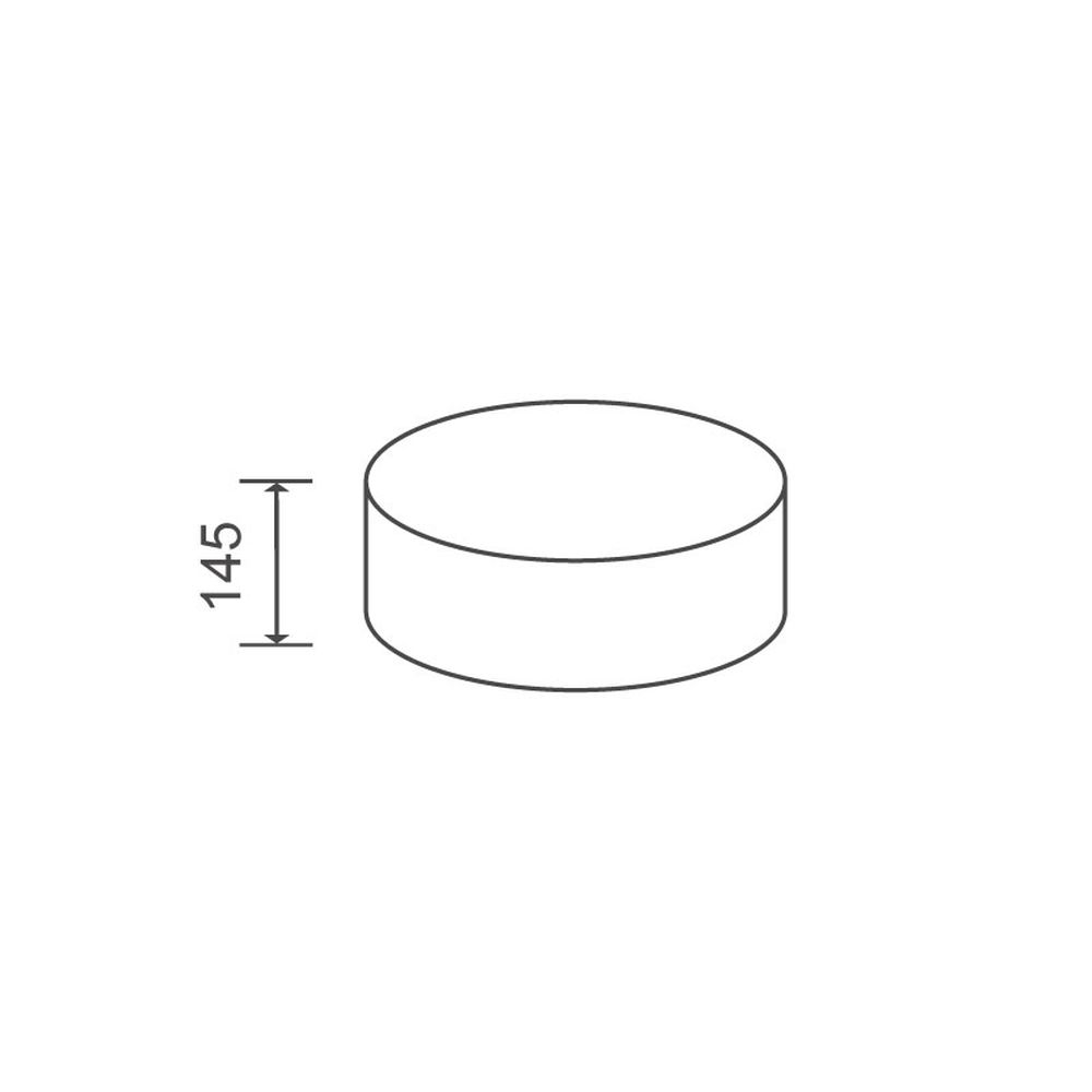 Lavoar pe blat alb lucios 40 cm, rotund, orificiu baterie, Fluminia Ibiza Grande New [8]