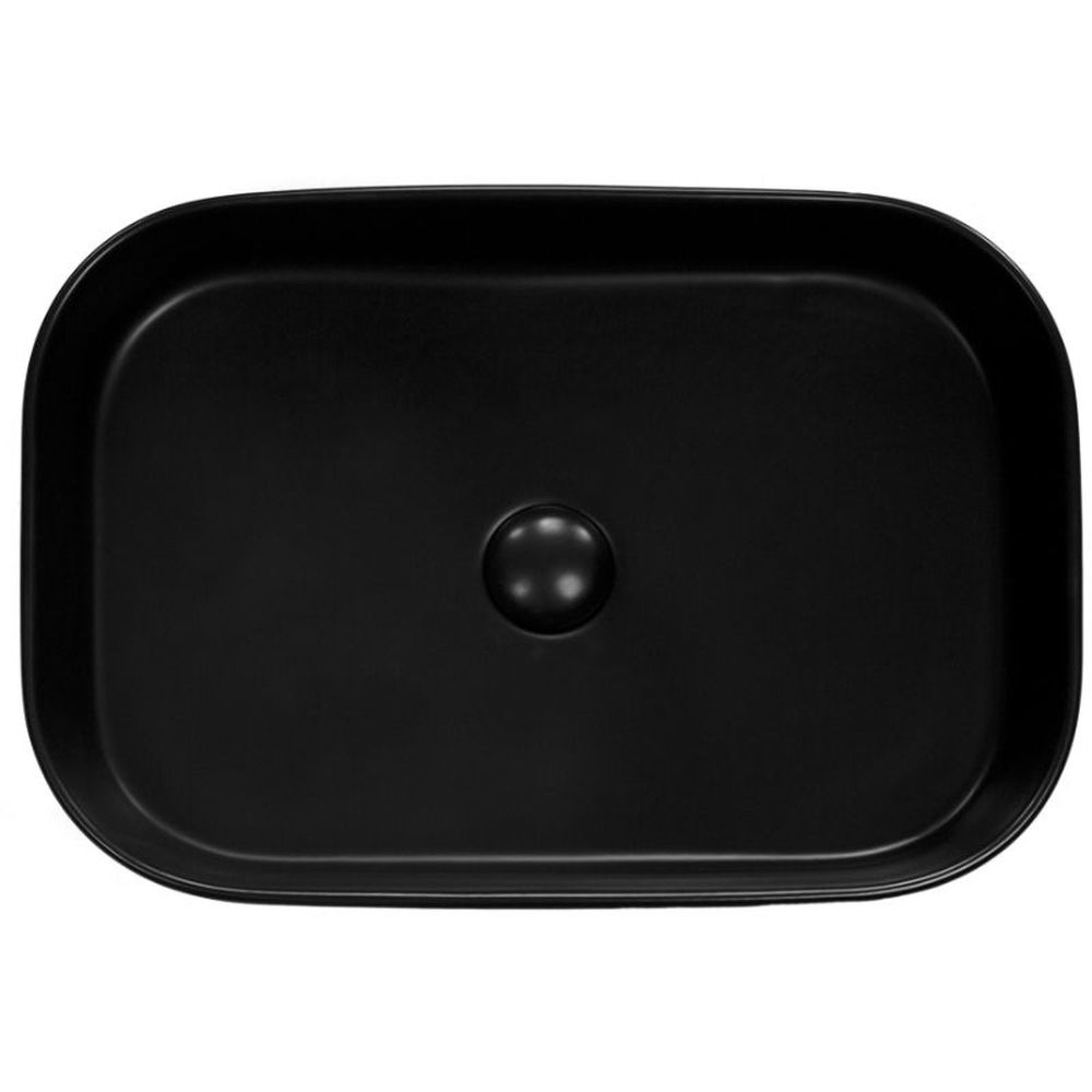 Lavoar baie pe blat negru mat 55 cm, dreptunghiular, Fluminia Capri [2]