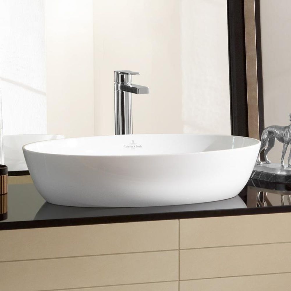 Lavoar baie pe blat alb 61 cm, oval, Titanceram, Villeroy & Boch, Artis [2]