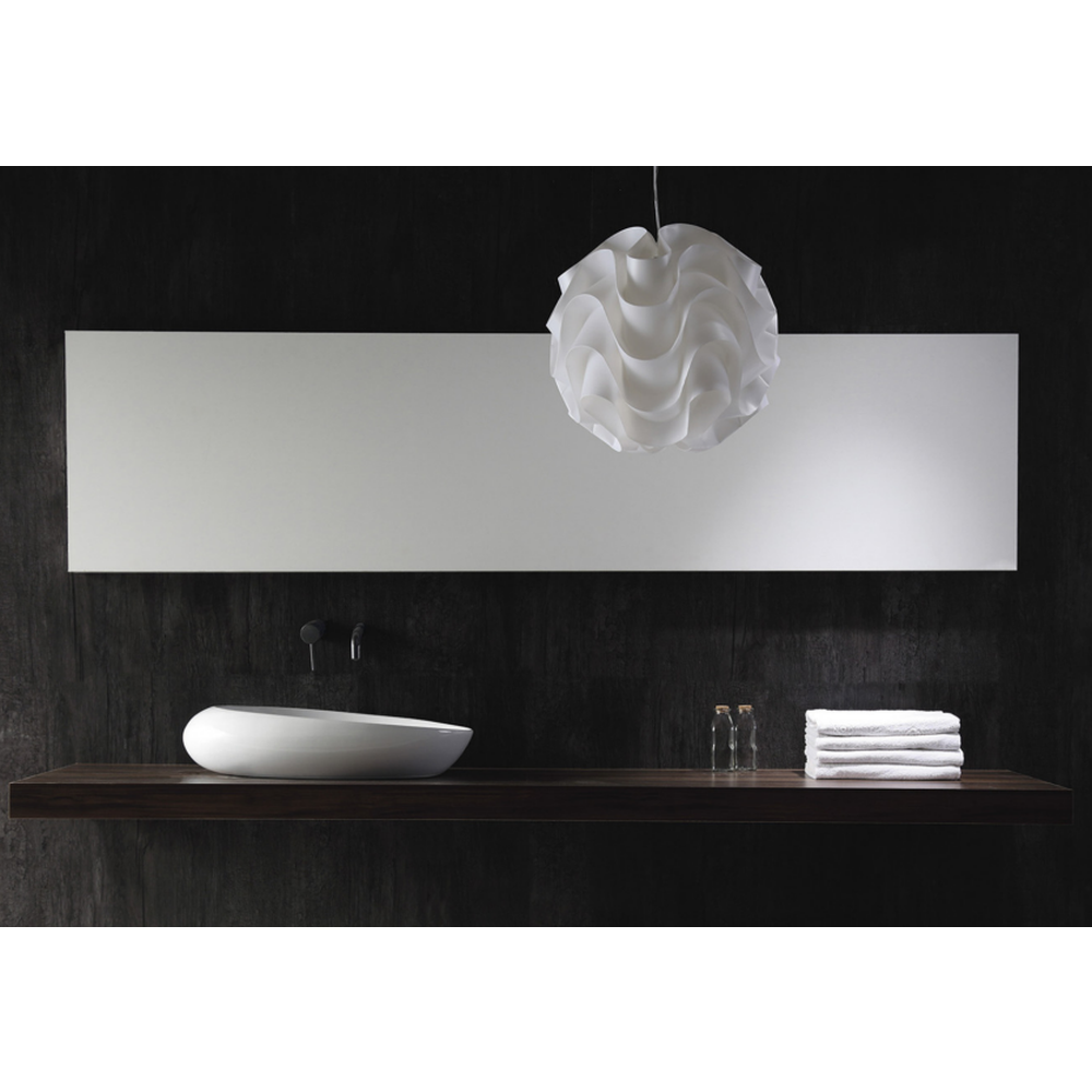 Lavoar pe blat alb lucios 49 cm, oval, Fluminia Egg [4]