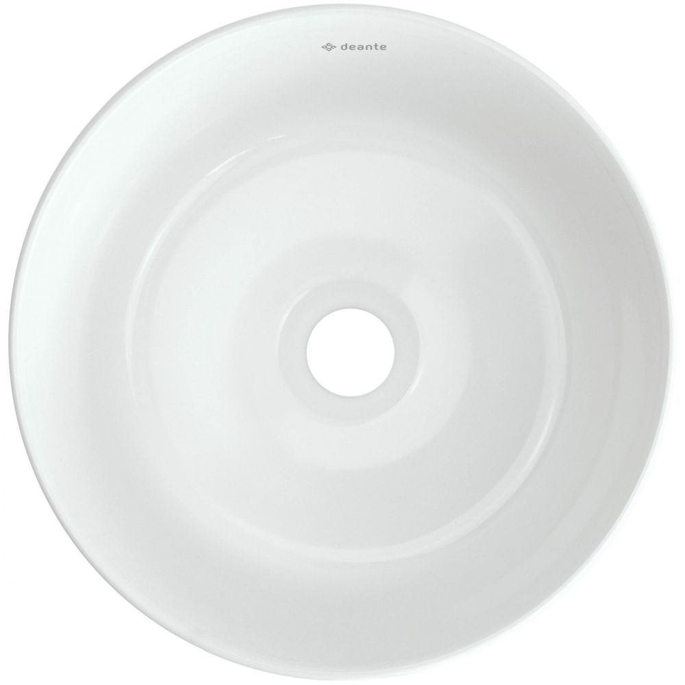 Lavoar baie pe blat alb 28 cm, rotund, Deante Jasmin [2]