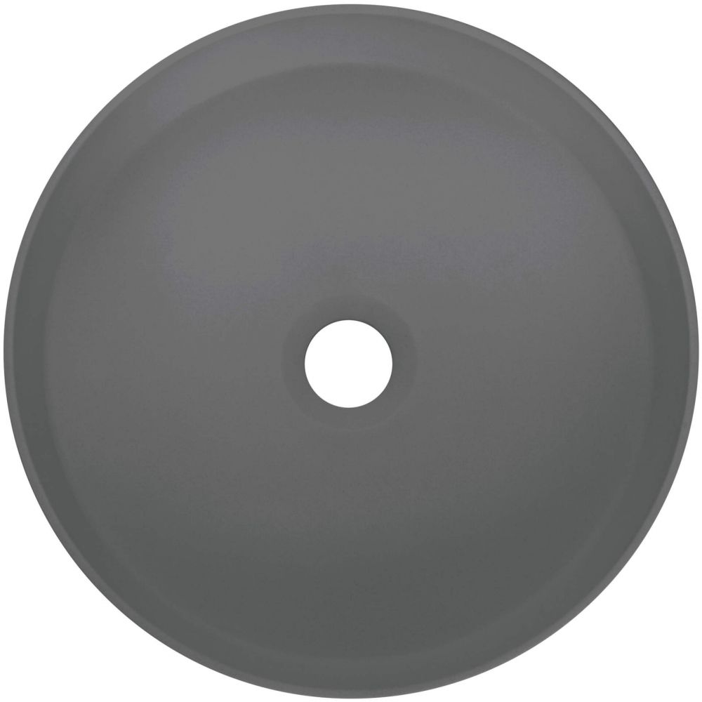 Lavoar pe blat compozit antracit mat 36 cm, rotund, Deante Silia [2]