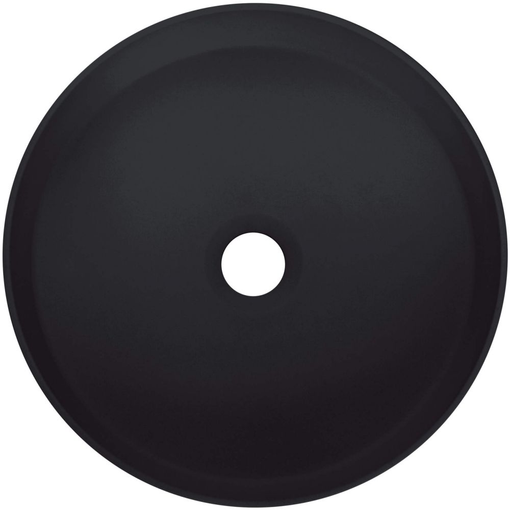 Lavoar pe blat compozit negru mat 36 cm, rotund, Deante Silia [2]