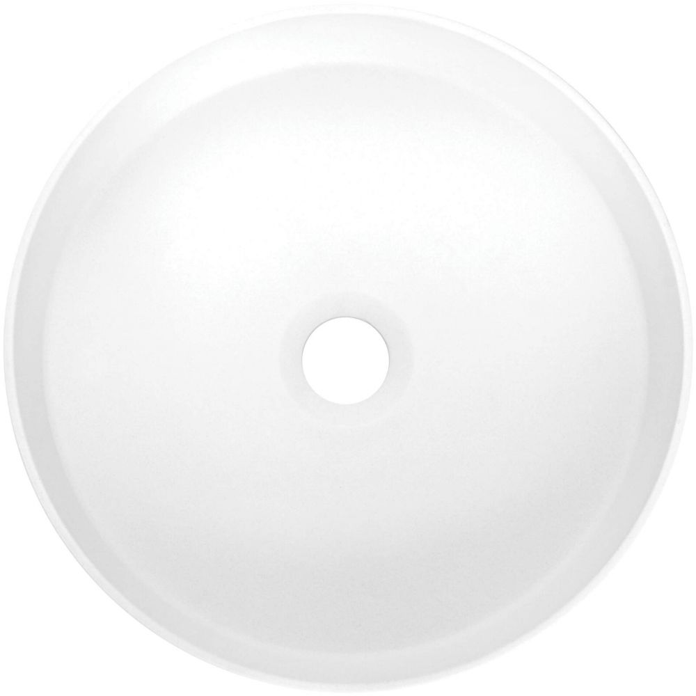 Lavoar pe blat compozit alb lucios 36 cm, rotund, Deante Silia [2]