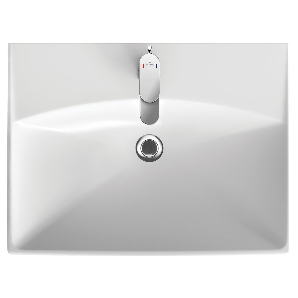 Lavoar baie suspendat alb 60 cm, dreptunghiular, Cersanit City [2]