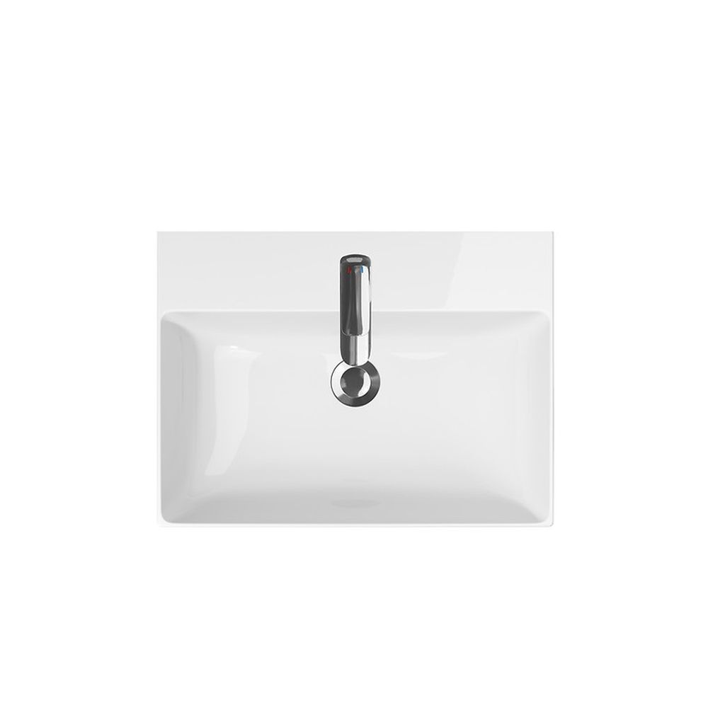 Lavoar suspendat alb 60 cm, dreptunghiular, Cersanit Inverto [2]