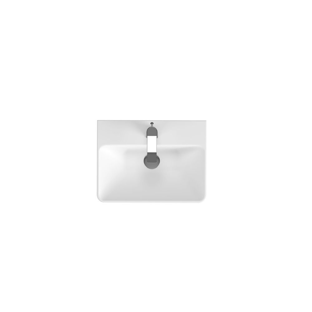Lavoar suspendat alb 50 cm, dreptunghiular, Cersanit Mille Slim [3]