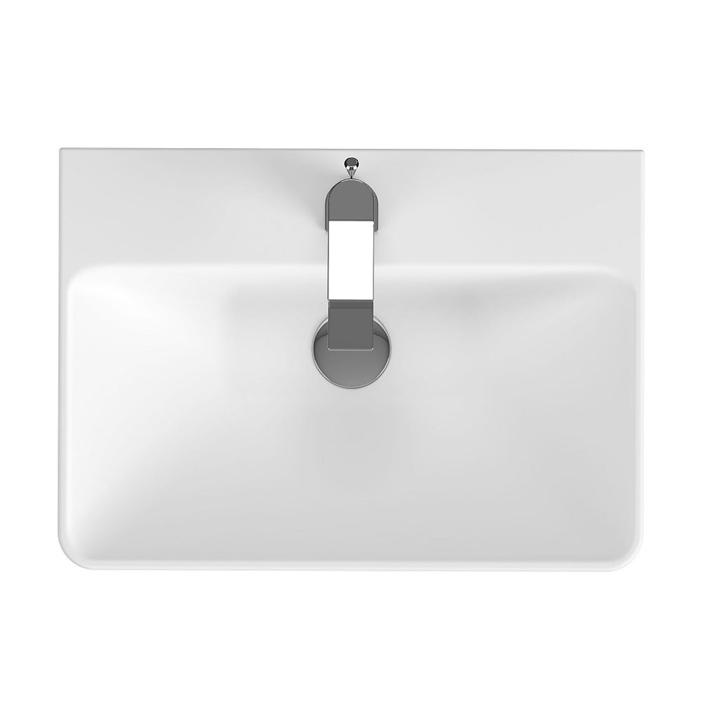 Lavoar suspendat alb 56 cm, dreptunghiular, Cersanit Mille [3]