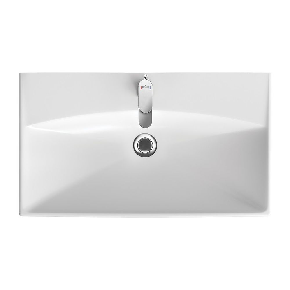 Lavoar baie suspendat alb 80 cm, dreptunghiular, Cersanit City [2]