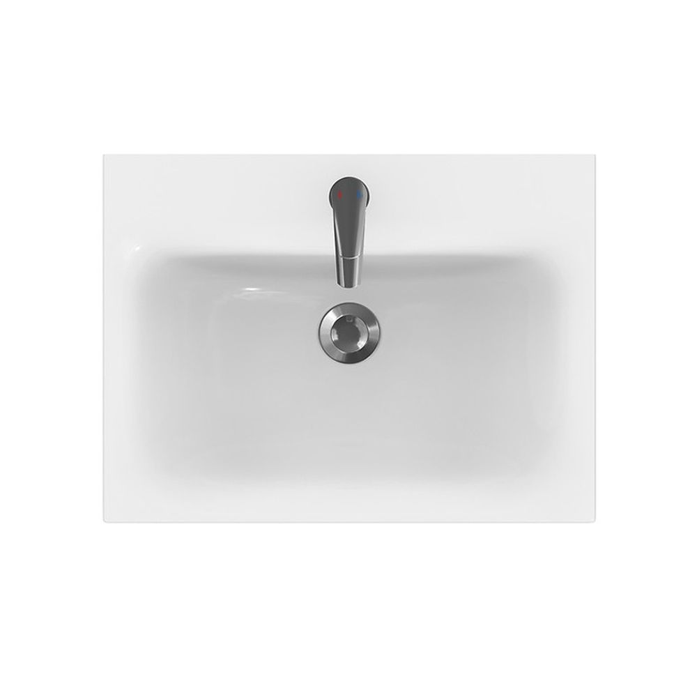 Lavoar baie suspendat alb 60 cm, dreptunghiular, Cersanit Moduo [2]