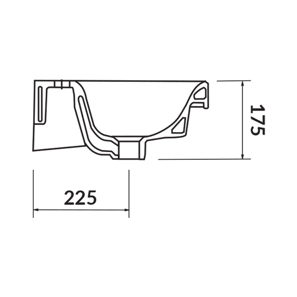Lavoar baie suspendat alb 60 cm, dreptunghiular, Cersanit Moduo [5]