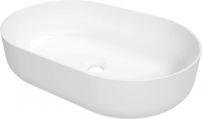 Lavoar ceramic, montare blat, 58x38  cm, alb, Deante Round