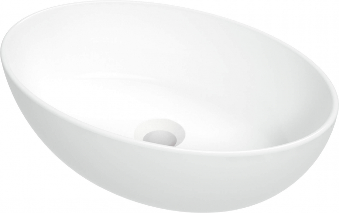 Lavoar ceramic, montare blat, 45.5x31 cm, alb, Deante Alpinia