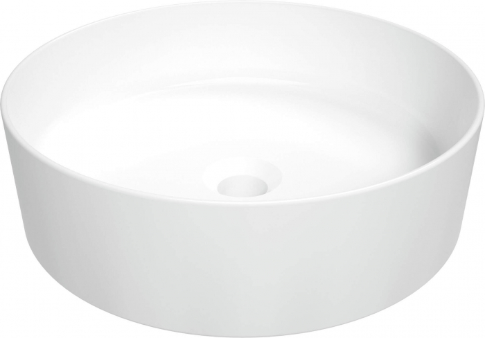 Lavoar ceramic, montare blat, 40x40 cm, alb, Deante Round