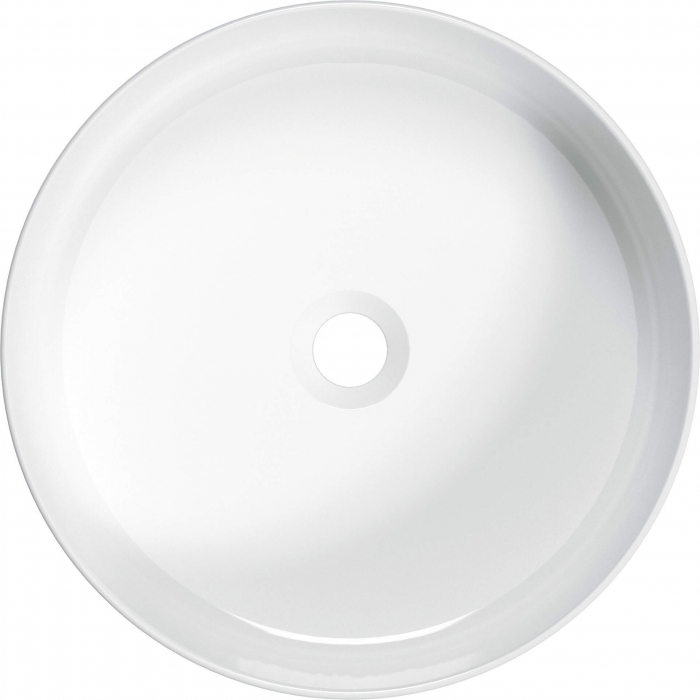 Lavoar ceramic, montare blat, 40x40 cm, alb, Deante Round [2]