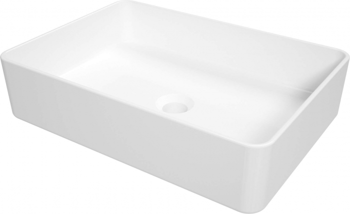 Lavoar ceramic, montare blat, 30.5x35.5 cm, alb, Deante Square