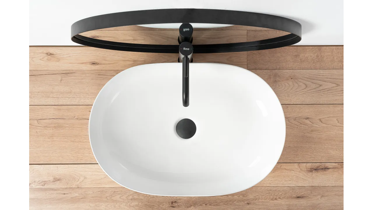 Lavoar pe blat alb lucios, oval, Rea Cleo [4]