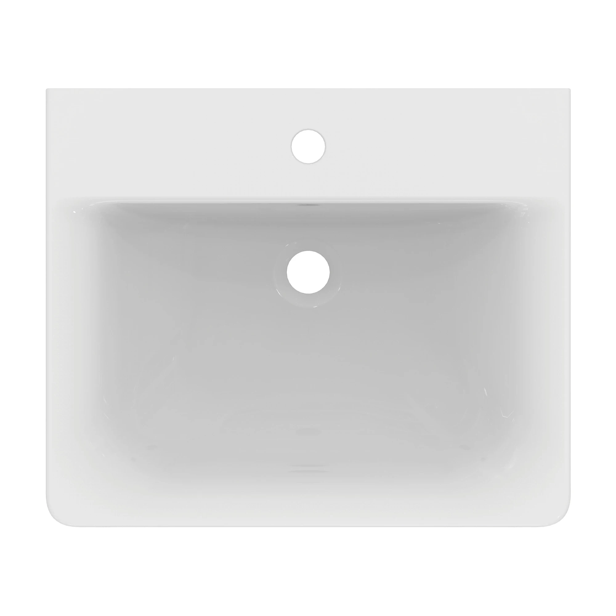 Lavoar baie suspendat, alb, 50x46 cm, cu praplin,  Ideal Standard Connect Cube [2]