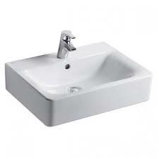 Lavoar baie suspendat, alb, 50x46 cm, cu praplin,  Ideal Standard Connect Cube [3]