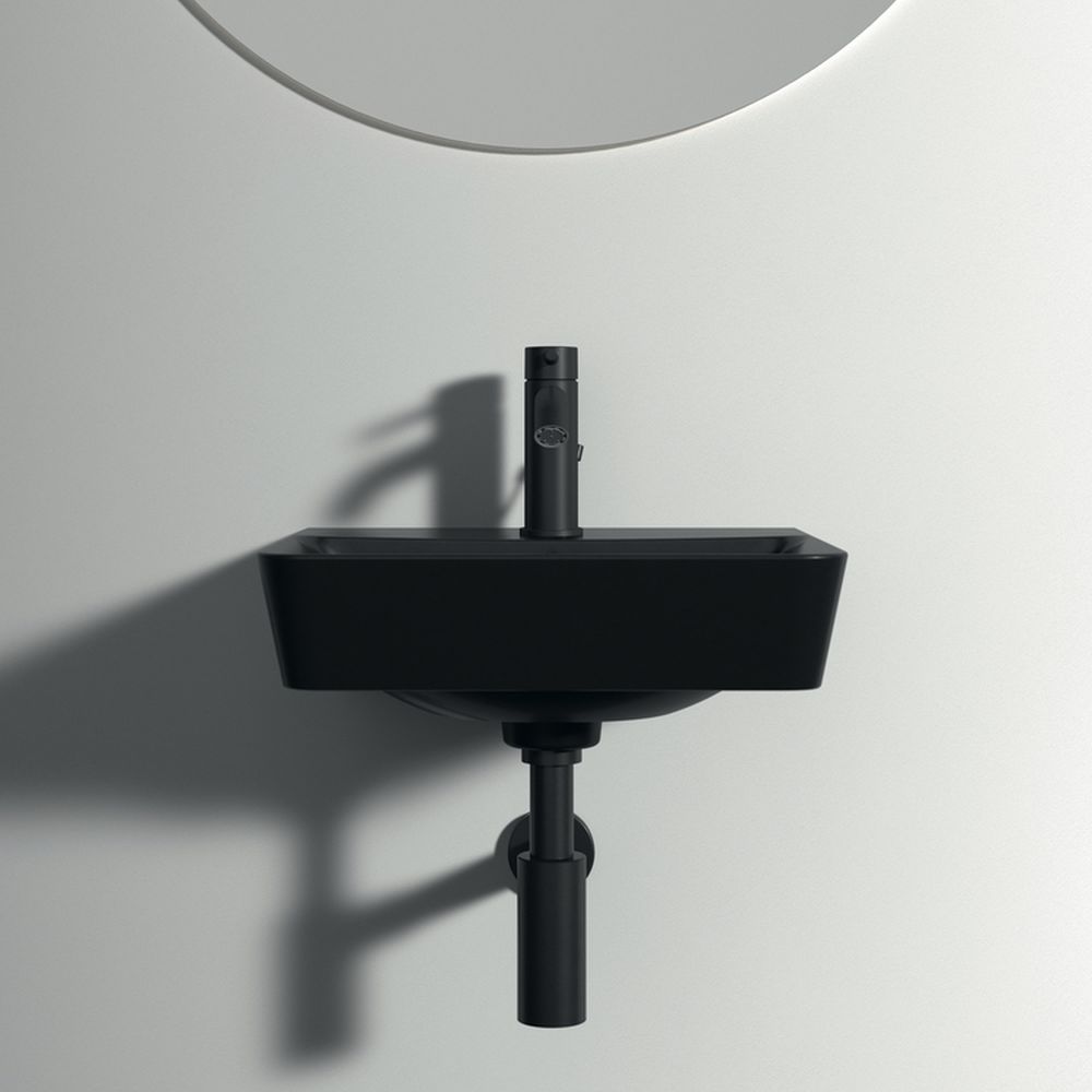 Lavoar suspendat negru mat 40 cm, orificiu baterie si cu preaplin, Ideal Standard Connect Air [5]