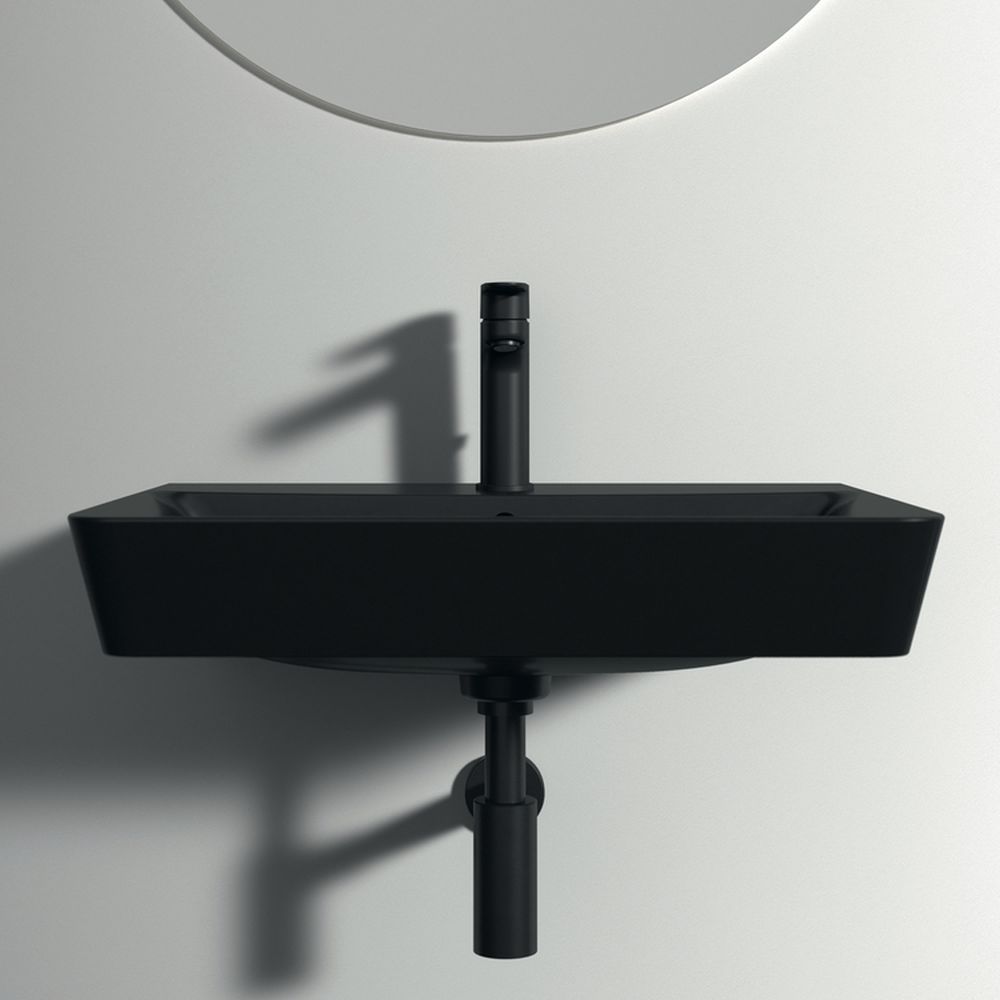 Lavoar suspendat negru mat 60 cm, orificiu baterie si cu preaplin, Ideal Standard Connect Air [5]