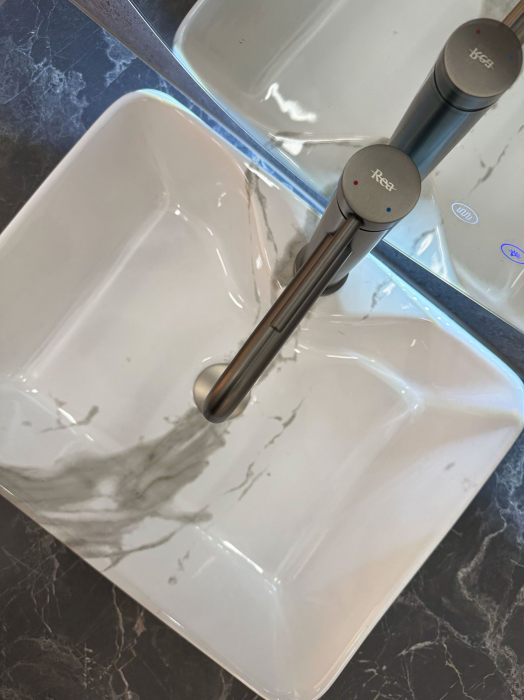 Lavoar dreptunghiular Rea Kelly, ceramica efect marmură, 49 x 38 cm [2]